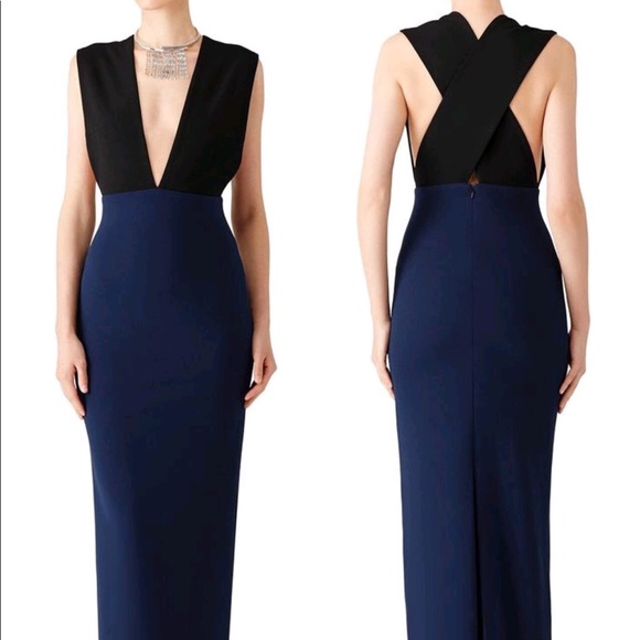 Solace London Dresses & Skirts - Solace London black navy blue Amara formal gown